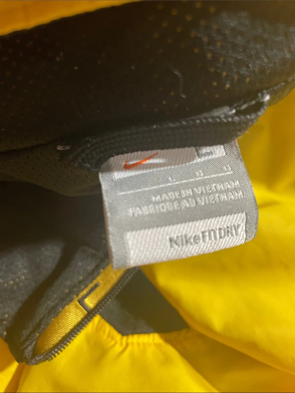 X4- Large Nike Yellow and Black Half-Zip Pullover Windbreaker
